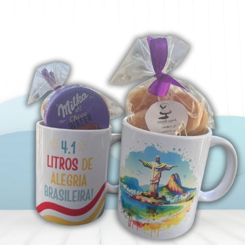 Kit Premium – Caneca + Saco + Biscoitos + Cartão