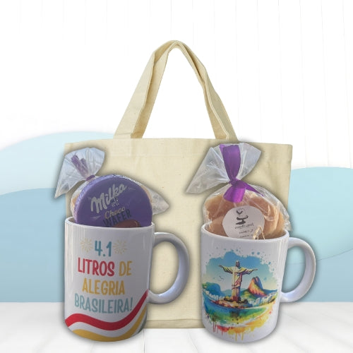 Kit Premium – Caneca + Saco + Biscoitos + Cartão